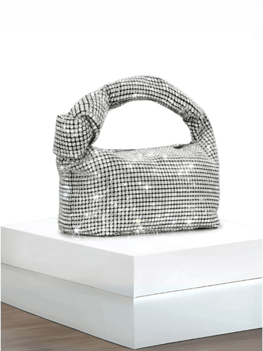 Women's Rhinestone Evening Bag Crystal Top Knot Handle Bag for Women Purses and Handbags Luxury Designer Handbag Tote, Handbags, Purses, Drestiny, United States, USA, Australia, United Kingdom, UK, Silver, Blue, Champagne, Green, Black, Gold, Rhinestone clutch bag, Sparkly rhinestone handbag, Crystal embellished handbag, rhinestone evening bag, rhinestone shoulder bag, shopdrestiny.com
